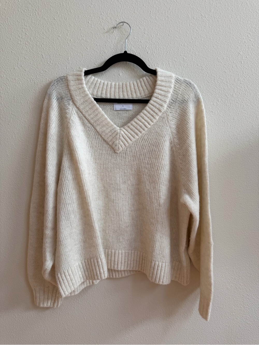 NWT V-Neck Cream Sweater